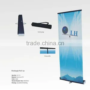 Standard Roll up Banner Stand With Black Rectangle Side Cover thumbnail-1