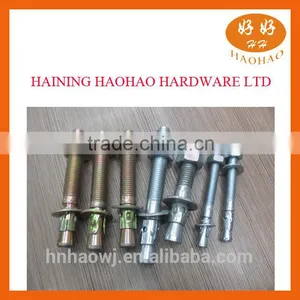 China Supply Best Price High Quality Yellow or White Zinc Plated Steel Carbon Steel Wedge Anchor With Zinc Plating thumbnail-2