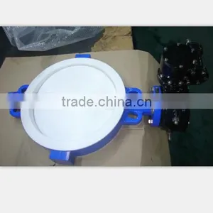 Cheap Price PTFE Lined DN100 Butterfly Valve thumbnail-3