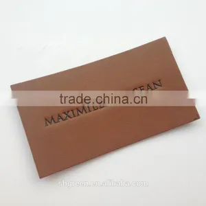 Washable Debossed Branded Leather Patch,fake Leather Label for Jeans thumbnail-4
