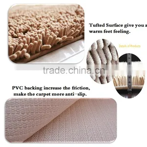 100% Polyester Chenille Design and Plain Partern Chair Mat thumbnail-5