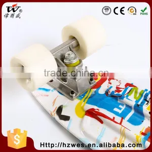 70kgs Top ABS Deck Material PU Wheels OEM Fish Shape Skateboard thumbnail-5