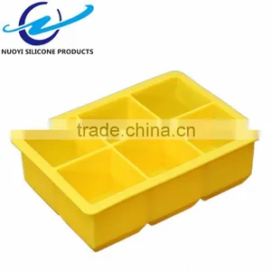 6 Cavities High Quality Large Ice Cube Tray Silicone thumbnail-3