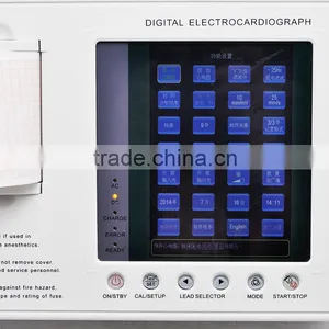 CE &ISO13485 Approved Portable Digital 3-channel Color Electrocardiograph ECG EKG Machine thumbnail-4