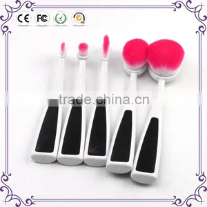 2017 HOT!!! 5pcs Synthetic Hair Makeup Brush Foundation Oval Toothbrush Makeup Brush thumbnail-1