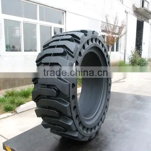 Solid Tire China Backho Skid Steer Loader Tyre Used Rim 10 16.5 thumbnail-6