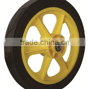 Plastic Rim Steel Bearing PU Wheel Kids Bicycle Wheel thumbnail-3