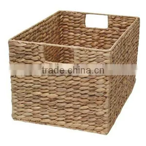 Rectangle Water Hyacinth Storage Toy Baskets thumbnail-1