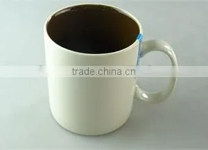 Cheap Stock 400ml Ceramic Stoneware Two-tone Square Colorful Coffee Cup Mug Wholesale thumbnail-6
