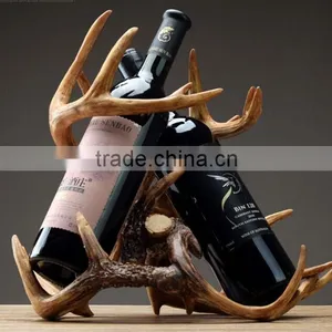 Resin Deer Anti-antlers Wine Bottle Holder thumbnail-1