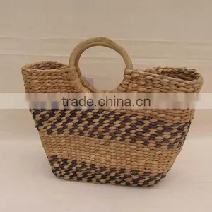 High Quality Best Selling Water Hyacinth Shopping Bag WITH HANDLE From Vietnam thumbnail-1