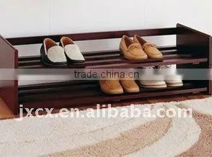 H1329 2-Tier Soliwood Shoe Rack thumbnail-1
