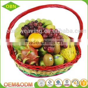 Custom Eco-friendly Rattan Wicker Flower Fruit Basket Wedding Decorations Supplies thumbnail-4