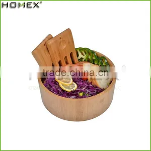 Good Quality Bamboo Salad Bowl Set With Quality Hand /Homex_Factory thumbnail-1