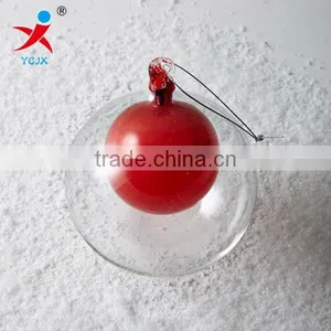 Handblown Double Glass Ball Sphere Ornaments thumbnail-1