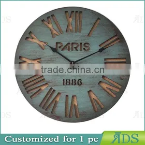 60cm D.Decor Wooden Wall Clock thumbnail-1