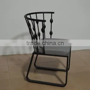 Elegant Outdoor Chair Metal Base thumbnail-2