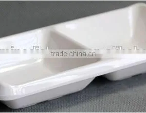 White Color Elegant Two Sections Melamine Sause Dish thumbnail-1