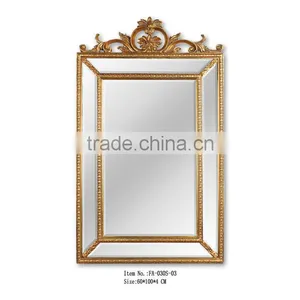 Solid Wood Frame Baroque Style Traditional Room Mirrors thumbnail-1