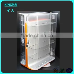 KM-AP41 High Quality Clear Acrylic Rotating Showcase,LED Display Showcase,acrylic Display Case With Lock and Key thumbnail-1