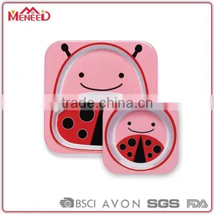 Eco Biodegradable Food Safety Cartoon Bees Printing Pink Square Dubai Kids Buy Bulk Dinnerware Sets thumbnail-1