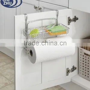 New Design Over the Cabinet Paper Towel Holder Rack and Storage Shelf - Chrome thumbnail-3
