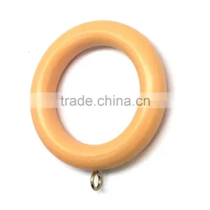 Light Brown Wood, Curtain Rod Ring Screw Eyelet To Fit Curtain Poles Up To 35mm Diameter thumbnail-2