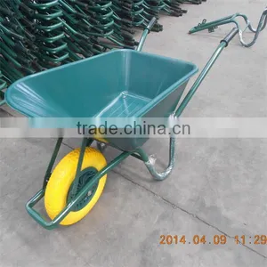 Top Quality Plastic Tray WB6414 Wheelbarrow With PU FOAM WHEEL thumbnail-1