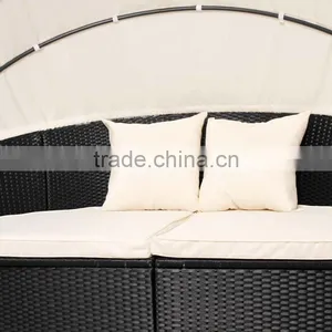 Black Garden Furniture Luxury Leisure Rattan Bed thumbnail-4