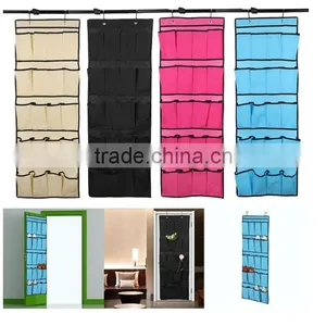 20 Pocket Wall Hanging Shoe Organizer Rack Space Saver Storage Bag Over the Door thumbnail-3