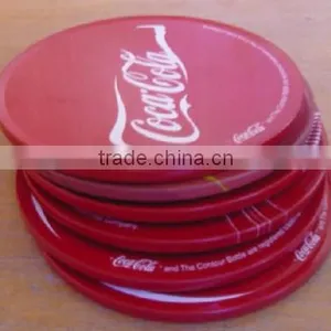 Round Tin Coaster With Pine Board thumbnail-1
