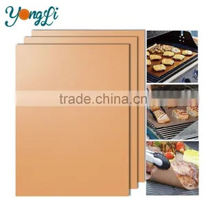 PTFE Coated Non-stick BBQ Sheet Mat Copper Grill Mat thumbnail-1