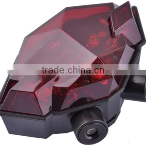 HONG HAO H-02 500mW Wavelength 625nm 2*AAA Bike Light With Laser, Led Bike Bicycle Rear Lights thumbnail-1