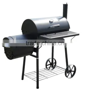 Chimney BBQ / BBQ Grill / Smoker BBQ Deluxe Charcoal BBQ Grill With Trolley thumbnail-2