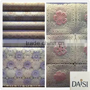 China Factory Rectangle Lace Oilproof Dining Table Cover Easy Care Pvc Printed Table Cloths thumbnail-6