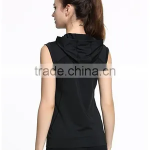 New Style Fashion Items High Quality Active Casual Workout Sleeveless Hoodie Sweatshirt For Womens Wholesale Clothing thumbnail-4