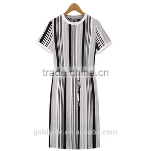 2016 Latest Plain Dress for Fat Women With Short Sleeve,plus Size/over Size Women Casual Dress for Summer thumbnail-2