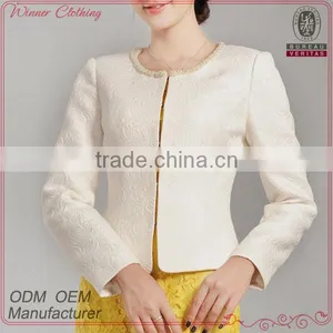 New Arrival Good Quality Long Sleeve Front Hook&eye Design Women Autumn Jacket thumbnail-1