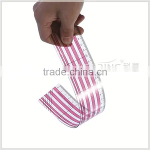 Kearing Flexible 5*30cm Sandwich Line Prinring Patchwork Quilting Ruler Plastic for Fashion Designing #W5151 thumbnail-2
