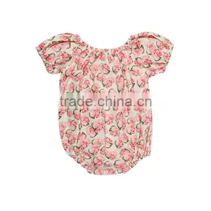 Baby Cotton Designs Fancy Bubble Rompers Vintage Lace Jumpsuits With Button thumbnail-6