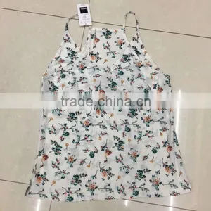 Yiwu Surplus Inventories Women Fashion Sexy Flower Printing Tank Top thumbnail-6