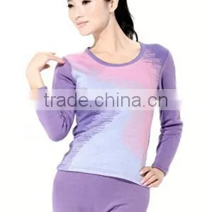 Top Brand 100% Cotton High Quality Men And Women Thermal Underwear Wool Warm Inside Jacquard Long John thumbnail-3