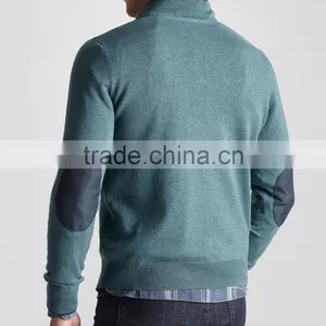 Wholesale Good Quality 100% Wool Sweater Design for Boys High Neck Navy Marl Sweater for Men(BKNM17) thumbnail-2