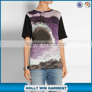 New Style Casual Cotton Jersey Screen Printing t Shirt thumbnail-1