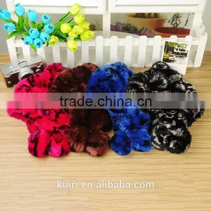 New Hot Faux Fox Fur Knitted Beanies Cap Winter Hats For Women Cute Fashion thumbnail-1