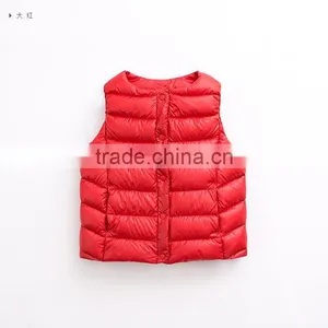 High Quality Casual Boys Winter Down Feather Filled Kids Padded Vests thumbnail-3