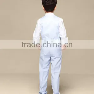 2017 New Latest Fashion Design Tie Vest Coat Pant 5 Pieces Boy Suit thumbnail-4