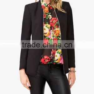 Women's Flat Lapel Blazer thumbnail-1