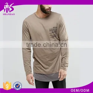 Guangzhou Shandao Autumn High Quality Custom Brand Men Tee Shirt Long Sleeve With Printing thumbnail-1