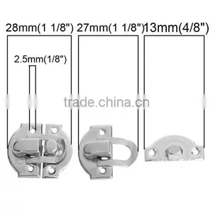 Wholesale Silver Tone Jewelry Wooden Case Boxes Making Lock Latch thumbnail-2